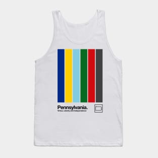 Pennsylvania // Original Flag Aesthetic Colors Design Tank Top